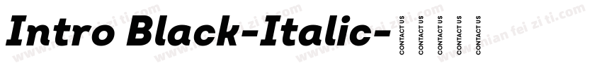Intro Black-Italic字体转换